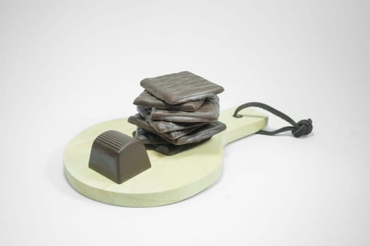 Group of gourmet chocolate pieces, stock photo