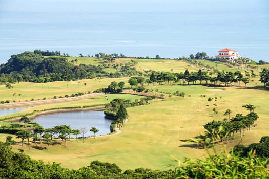 The Beautiful golf place with nice background