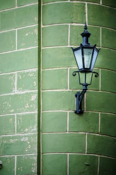 Beautiful lantern on a wall of the house in Old Tallinn
