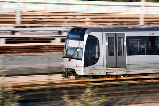 Metro in Rotterdam at the point where it goes underground