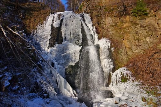 Geising in the Erzgebirge Tiefenbach Waterfall - Geising in Ore Mountains,the Tiefenbach-Waterfall
