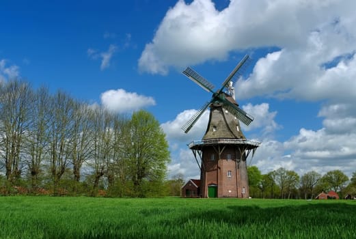Holtland Windmuehle in East Frisia - windmill Holtland in East Frisians