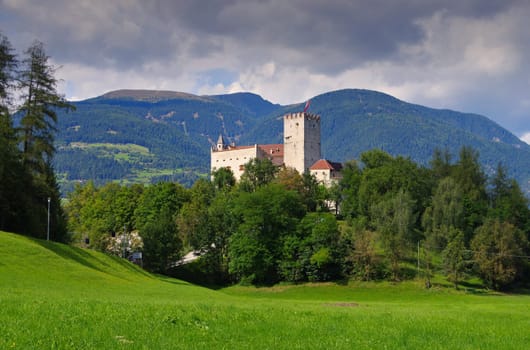 Bruneck in South Tyrol,the castle - Bruneck in alto Adige,the castle