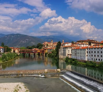 Bassano del Grappa Ponte Vecchio in northern Italy