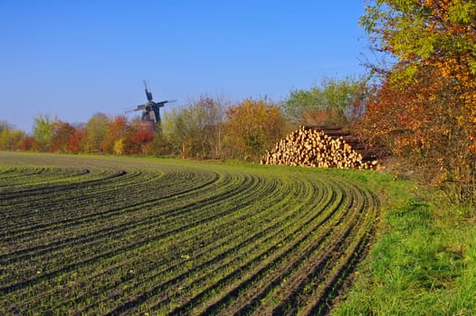 Grossraeschen in Südbrandenburg,the Windmuehle - Grossraeschen in southern Brandenburg,the windmill