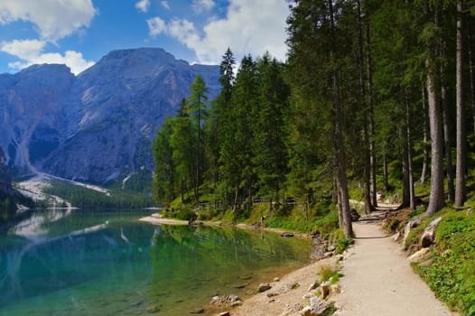 Prague Wild Lake in the Dolomites - Lake Pragues in italian Alps