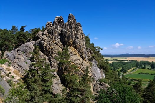 the Devil's Wall in the Harz - the Devils Wall in Harz Mountains