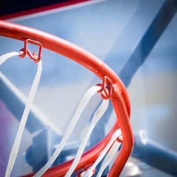 Inside of a basketball. Close up image of a basketball