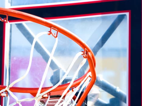 Inside of a basketball. Close up image of a basketball