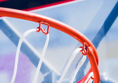 Inside of a basketball. Close up image of a basketball