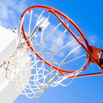 Inside of a basketball. Close up image of a basketball
