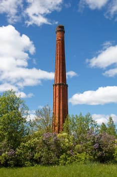 An old tower made out of red bricks
