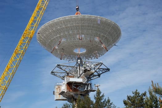 The construction of a big radio telescope