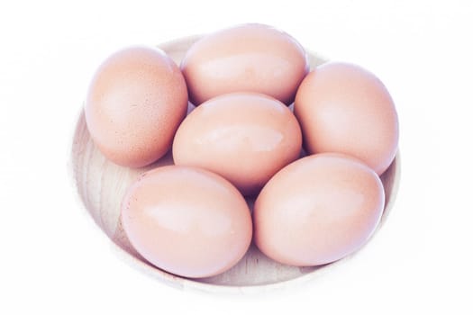 Eggs isolated on white background, stock photo
