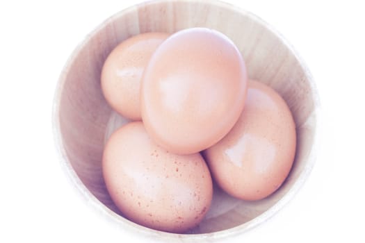 Eggs isolated on white background, stock photo