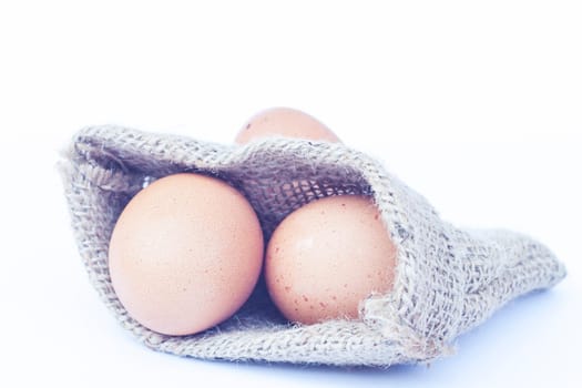 Eggs isolated on white background, stock photo