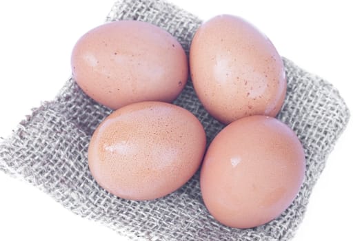 Eggs isolated on white background, stock photo