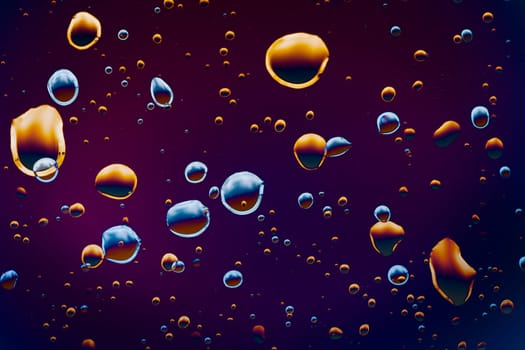 Raindrops processed on a window pane