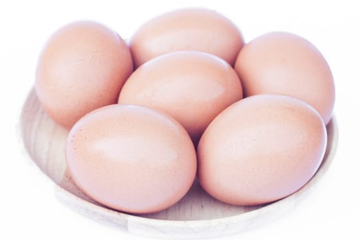 Eggs isolated on white background, stock photo