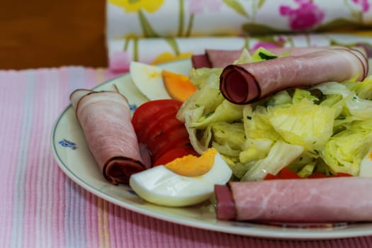 Colourful summer salad