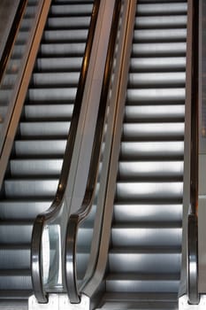 Two escalators working together in a store