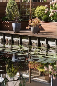 Waterfront garden and its reflections