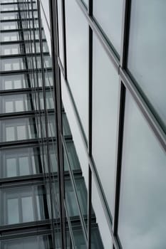 modern glass facade of an office building in Cologne