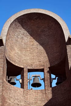 Half open bell tower of a church