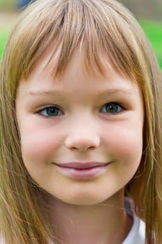 Photo of cute girl with long hair