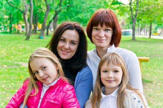 Photo of group beautiful people in summer
