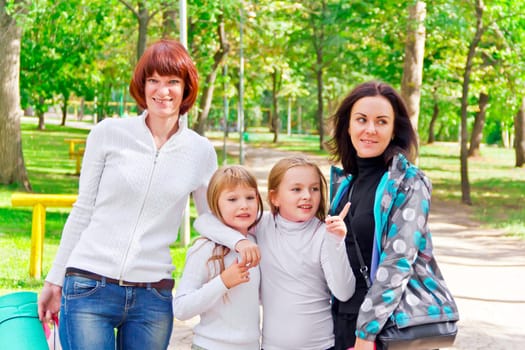 Photo of group beautiful people in summer