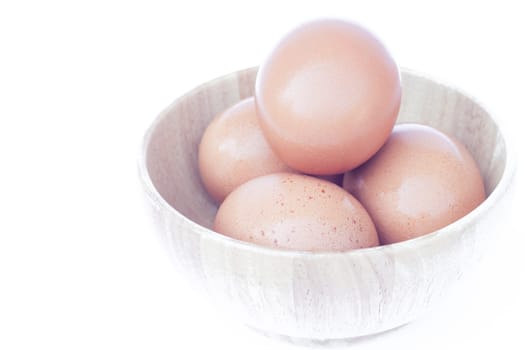 Eggs isolated on white background, stock photo