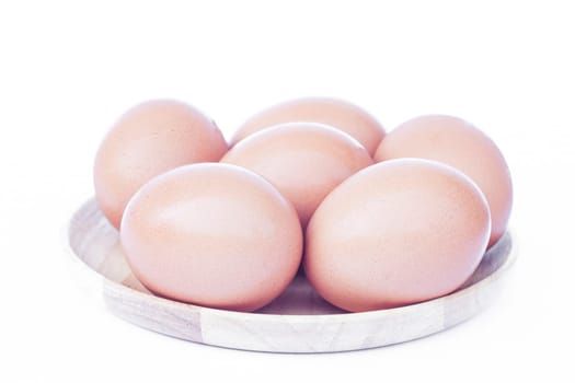 Eggs isolated on white background, stock photo