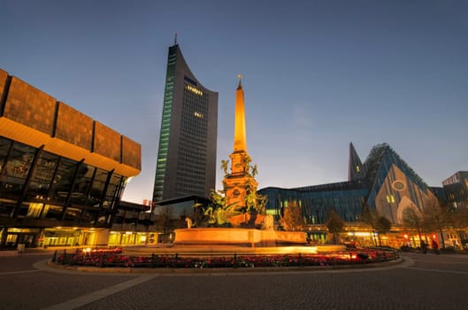 Leipzig Augustusplatz Night - Leipzig Augustussquare night 02
