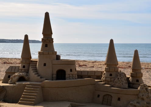 Artwork made of sand