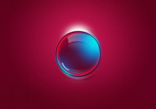 Simple colorful 3D button inside polygonal pattern surfaces