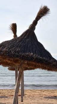 Parasol with thatched roof