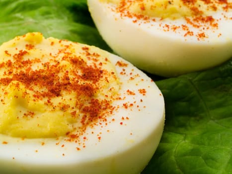 Filled eggs