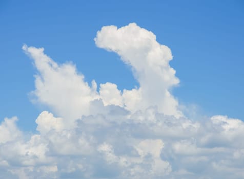 Cloud on blue sky background before rain
