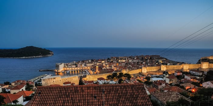 Old Town of Dubrovnik in the evening