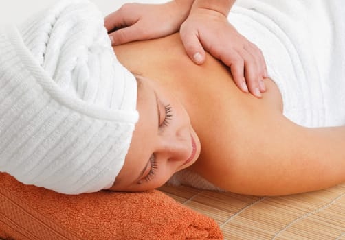 Woman having massage