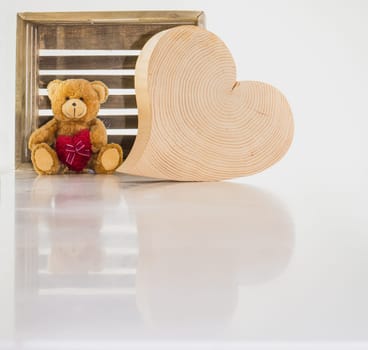 A heart for teddy bears - square with reflection