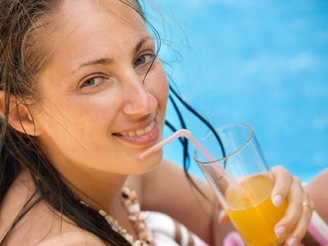 Woman in the pool