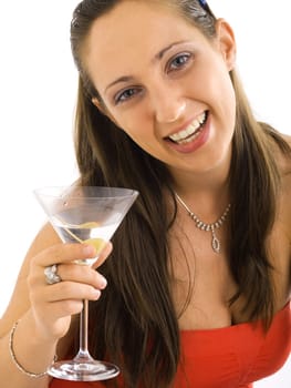 Woman with martini