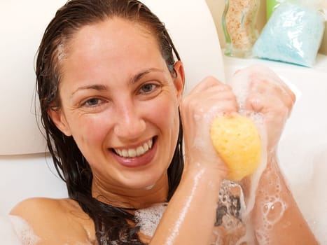 Woman in the bath
