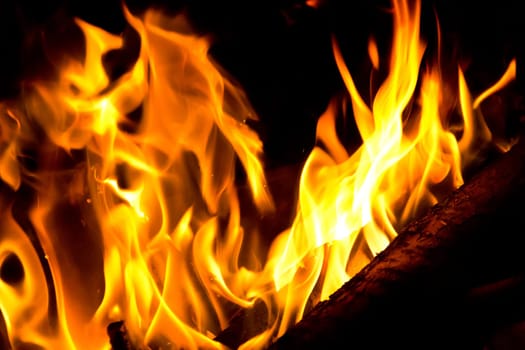 Image with red flame on black background