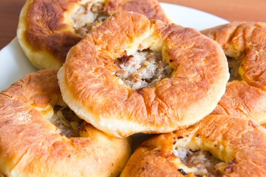 Photo of Russian Traditional handmade ruddy pie with meat