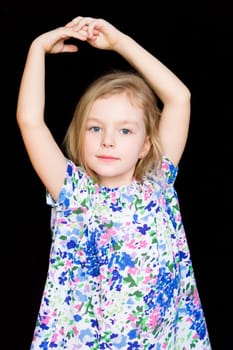 Photo of cute girl with blond hair