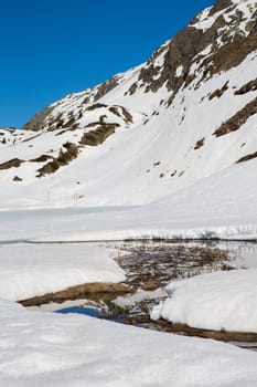 The Alpe d Huez ski domain in the French Alps