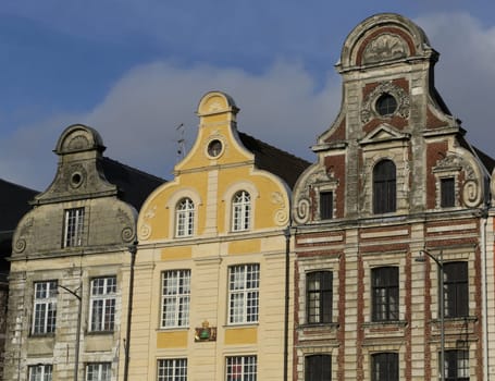 Old buildings around the Grand Place in the French Arras